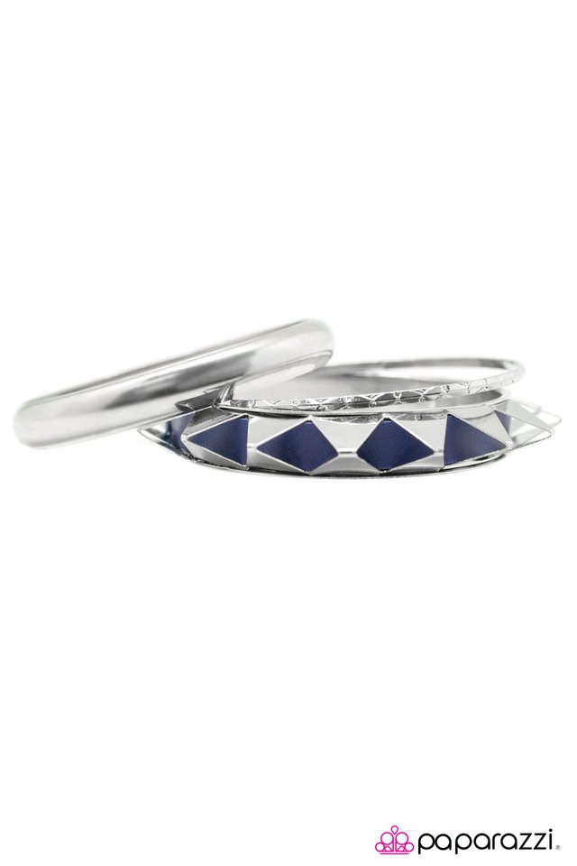Paparazzi ♥ Jagged Edge - Blue ♥ Bracelet
