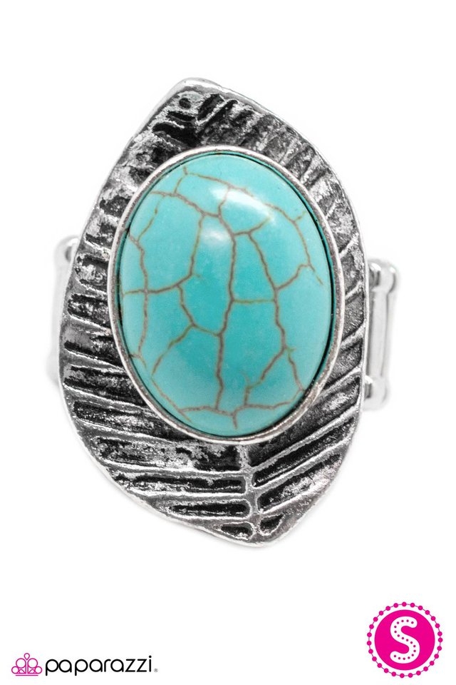 Paparazzi ♥ LEAF No Stone Unturned - Blue ♥ Ring