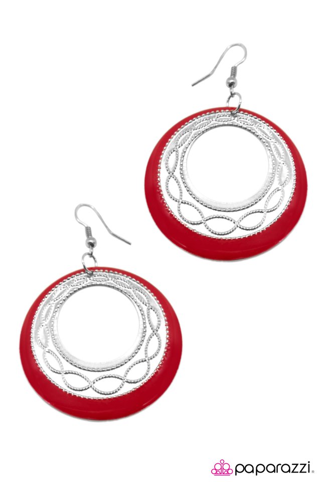 Paparazzi ♥ Intertwining Melodies - Red ♥ Earrings