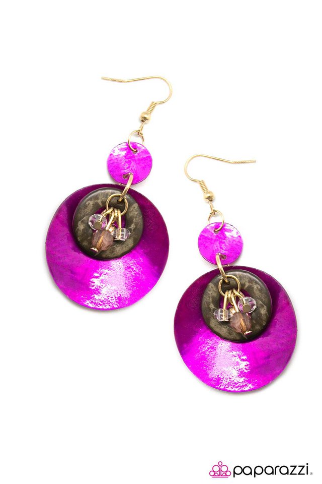 Paparazzi ♥ Out of Your Shell - Pink ♥ Earrings