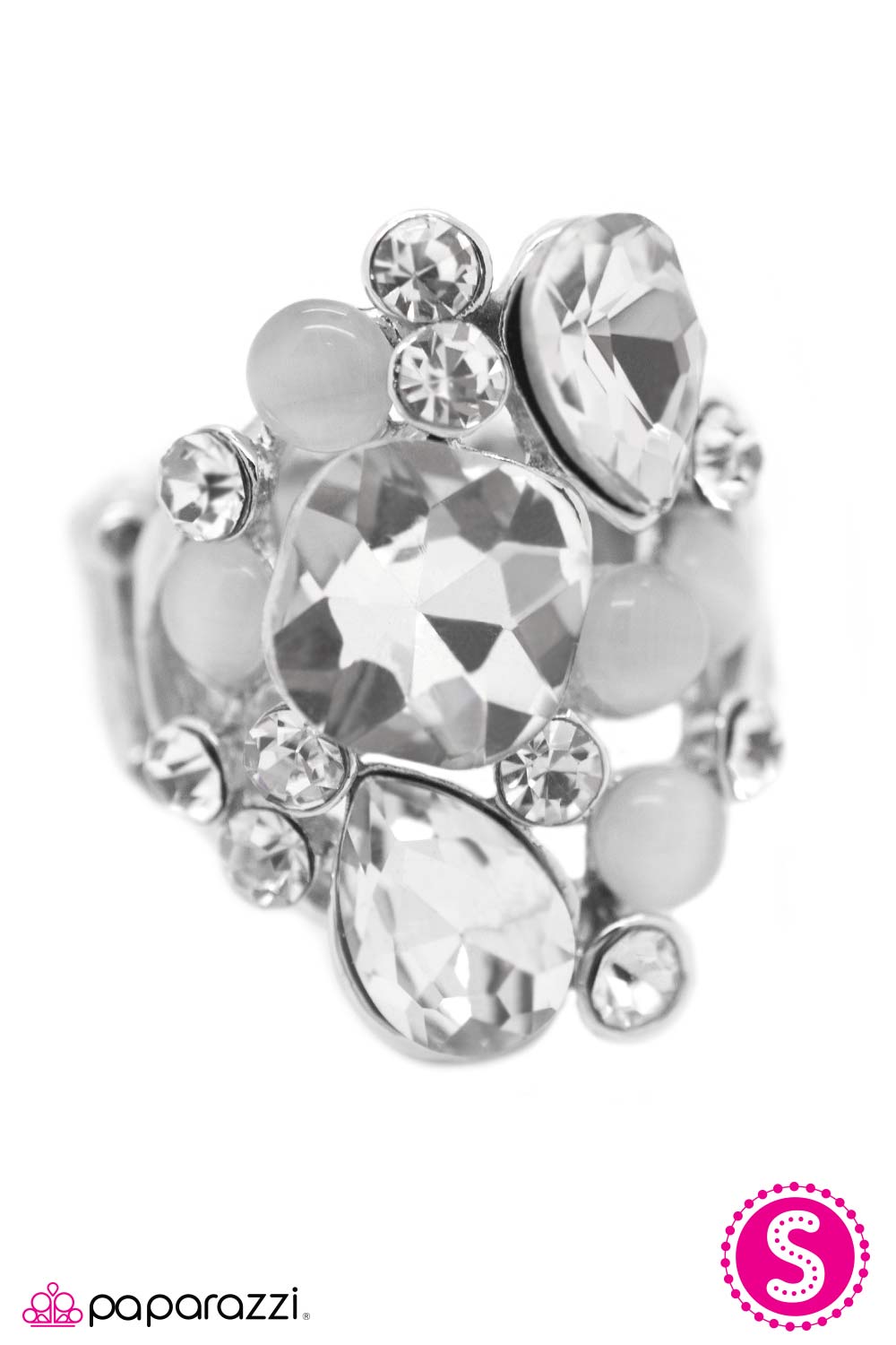 Paparazzi ♥ Build Me A Castle - White ♥ Ring