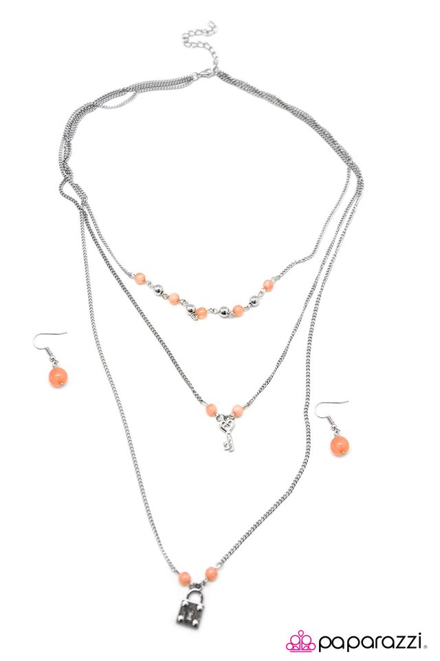 Paparazzi ♥ Our Little Secret - Orange ♥ Necklace