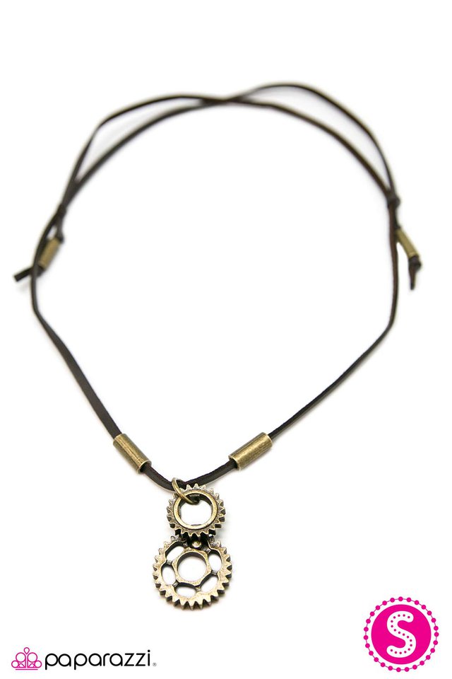 Paparazzi ♥ Gear Up - Brass ♥ Necklace