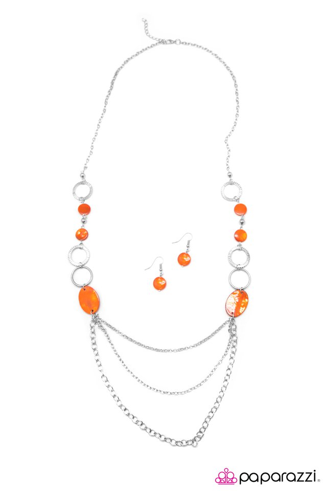 Paparazzi ♥ Happy-Go-Lucky - Orange ♥ Necklace