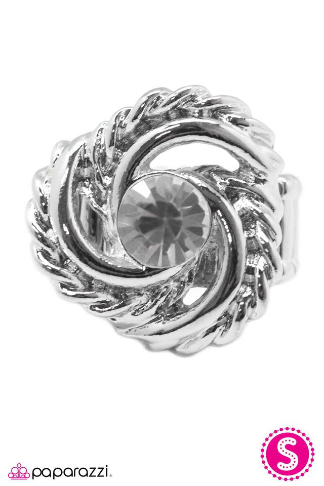Paparazzi ♥ Eye Of The Hurricane - White ♥ Ring