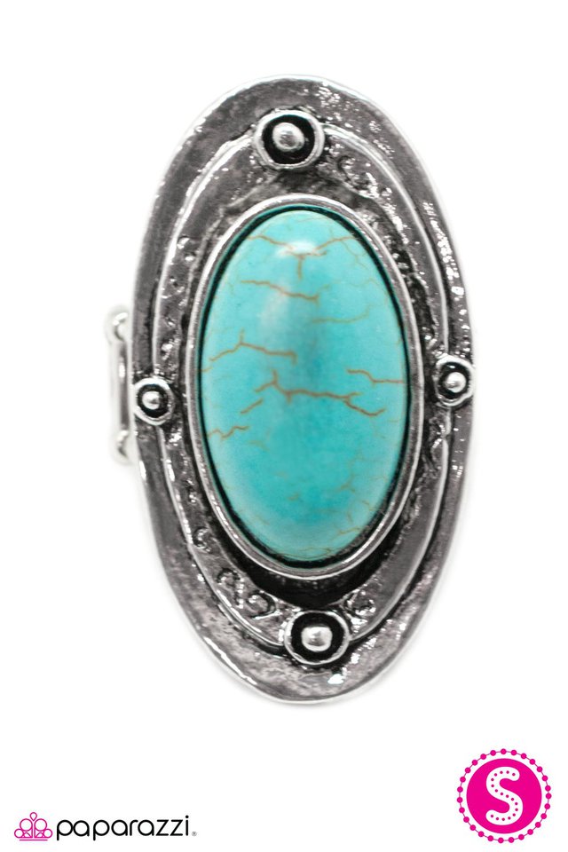 Paparazzi ♥ Rock Bottom - Blue ♥ Ring