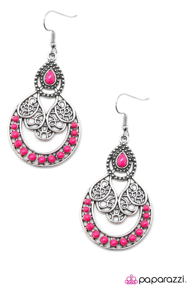 Paparazzi ♥ Best Of Bali - Pink ♥ Earrings