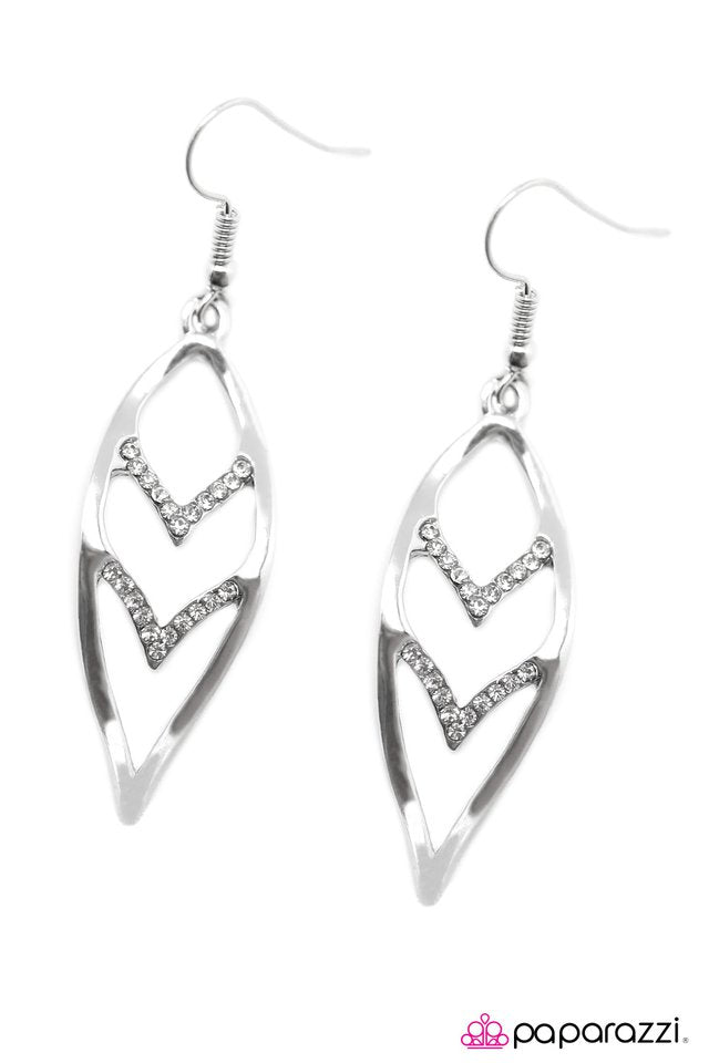 Paparazzi ♥ Check, Please! - White ♥ Earrings