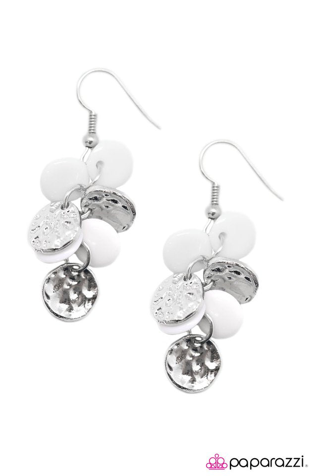 Paparazzi ♥ I Like to Move It - White ♥ Earrings