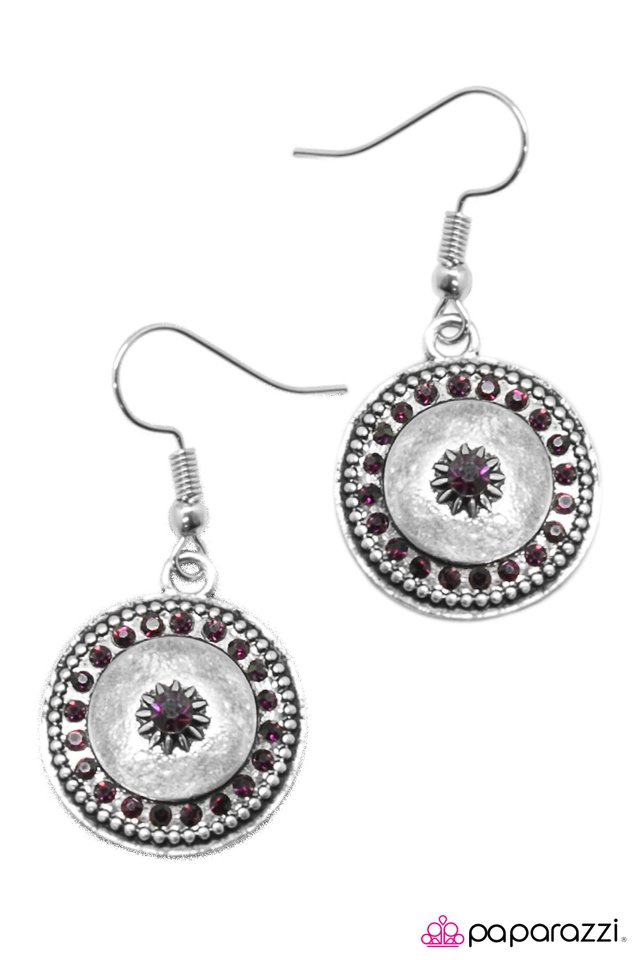 Paparazzi ♥ GLITTER Bug - Purple ♥ Earrings