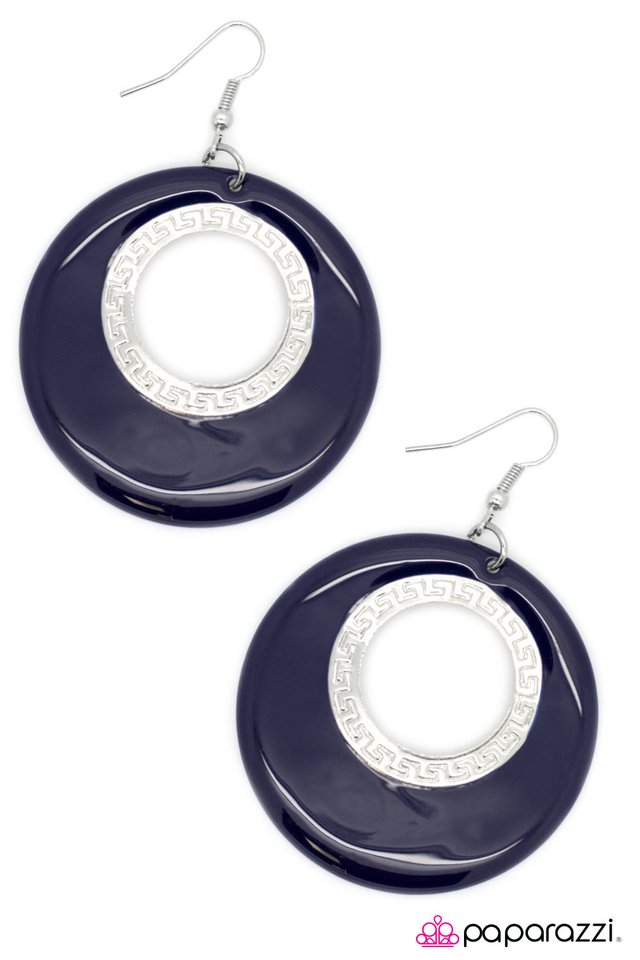 Paparazzi ♥ It Takes a Village - Blue ♥ Earrings