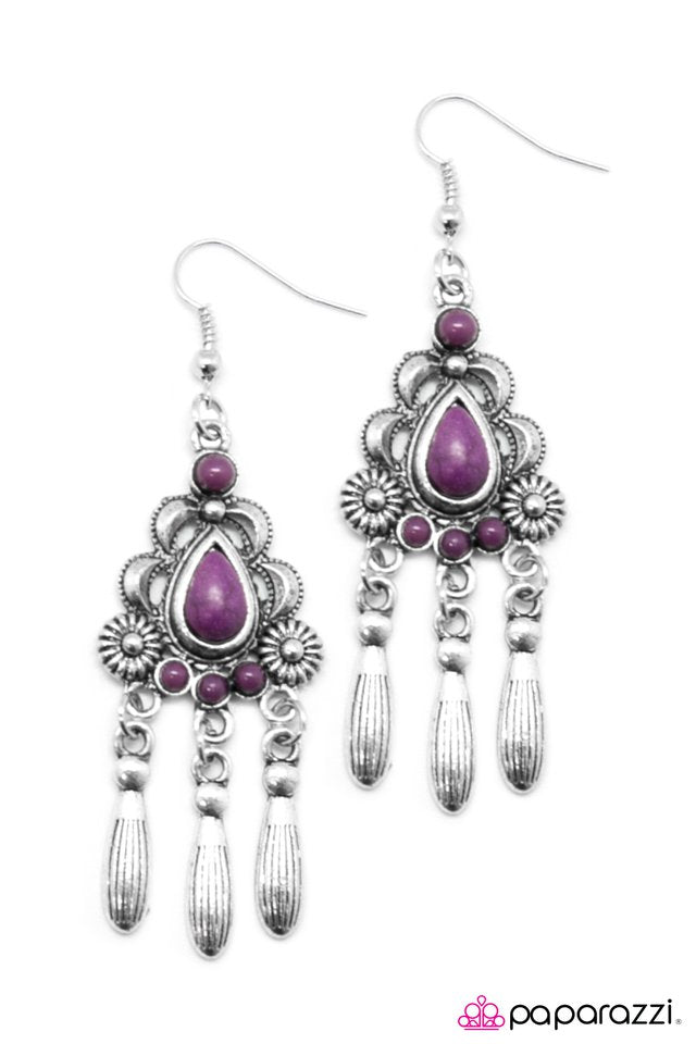 Paparazzi ♥ Southern Melodies - Purple ♥ Earrings
