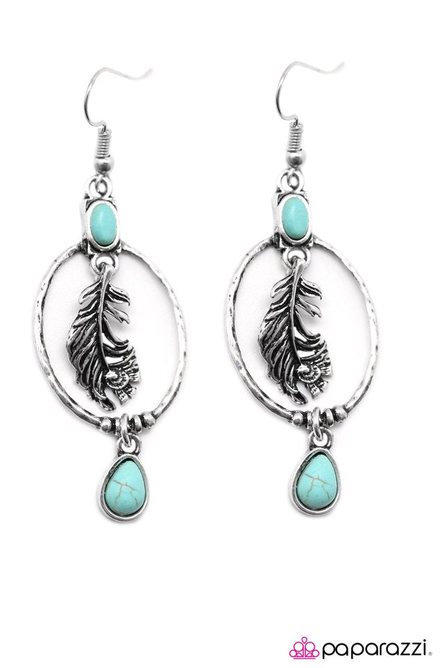 Paparazzi ♥ Wings Are Made To Fly - Blue ♥ Earrings