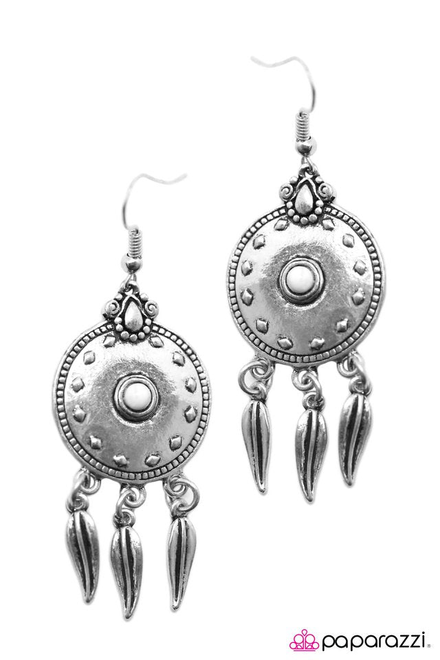 Paparazzi ♥ It Was All A Dream - White ♥ Earrings