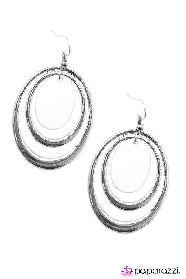 Paparazzi ♥ Poolside - White ♥ Earrings