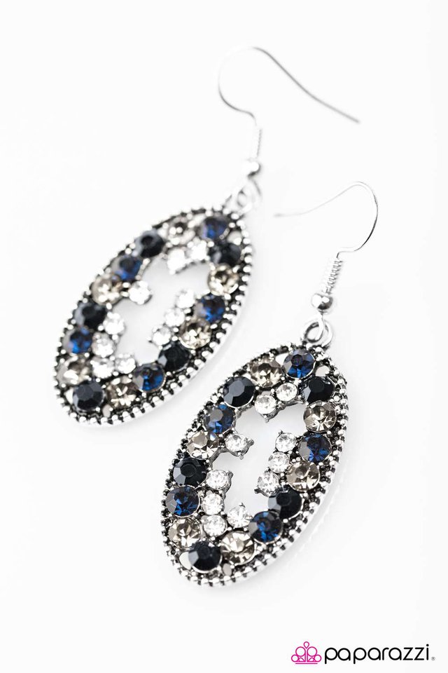Paparazzi ♥ Midnight Mosaic - Blue ♥ Earrings