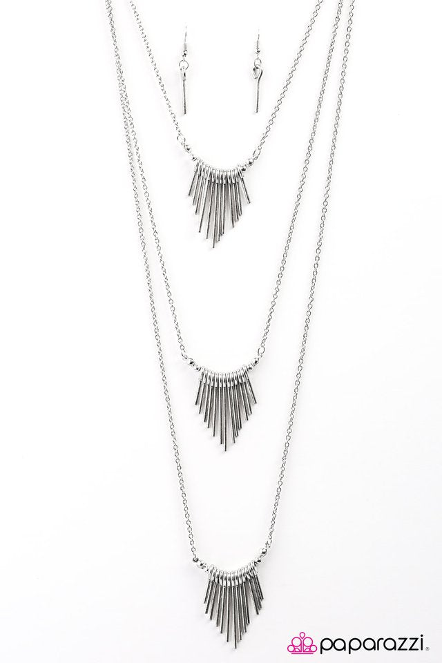 Paparazzi ♥ No Fear! - Silver ♥ Necklace