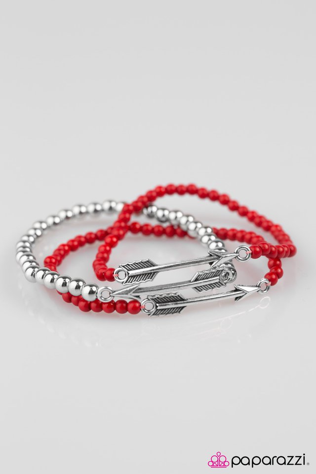 Paparazzi ♥ Ready, Aim, Fire! - Red ♥ Bracelet