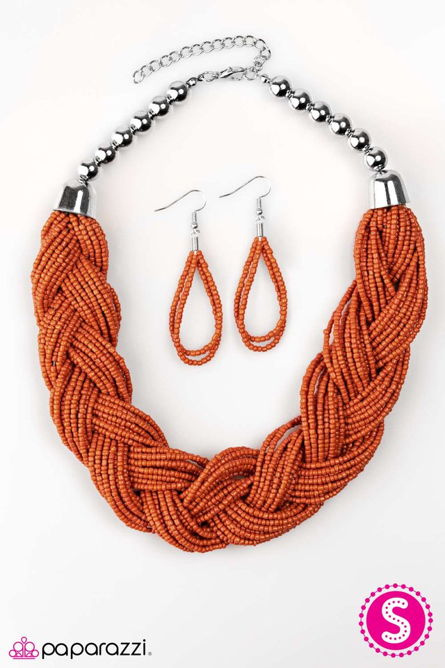 Paparazzi ♥ The Great Outback - Orange ♥ Necklace