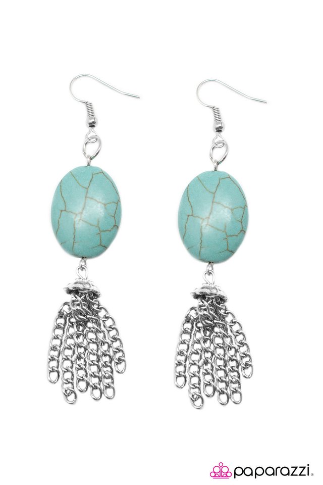 Paparazzi ♥ Natural Living - Blue ♥ Earrings