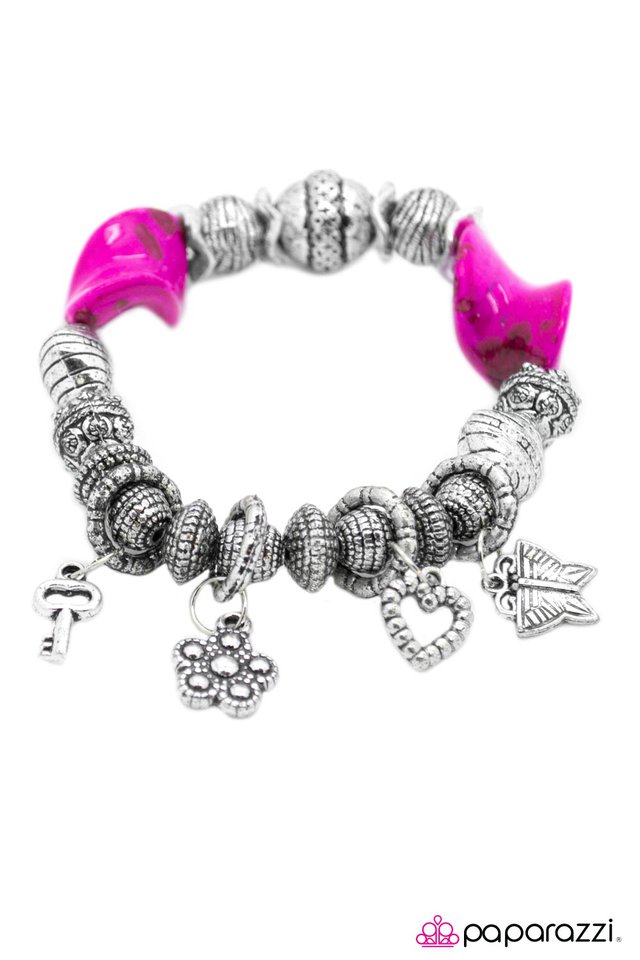 Paparazzi ♥ Out Of CHARMS Way - Pink ♥ Bracelet