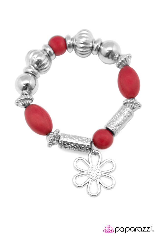 Paparazzi ♥ I Stand Collected - Red ♥ Bracelet