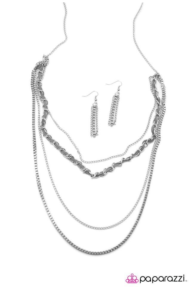 Paparazzi ♥ No Rest For The Wicked - Silver ♥ Necklace