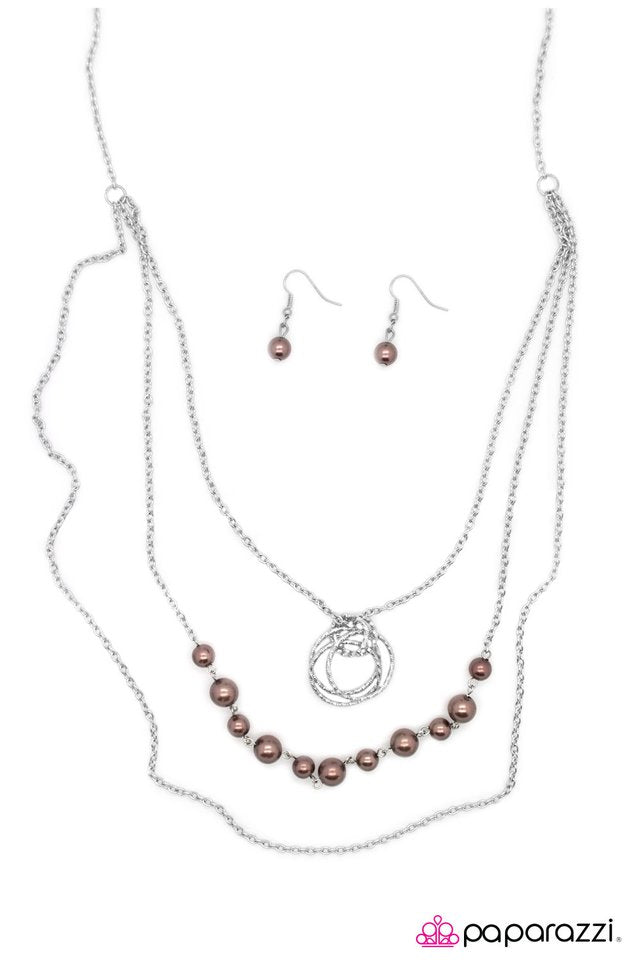 Paparazzi ♥ I Can See Your Halo - Brown ♥ Necklace