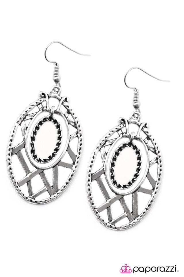 Paparazzi ♥ A Smash Hit - White ♥ Earrings