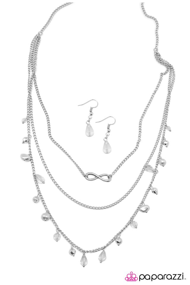 Paparazzi ♥ My End and My Beginning - White ♥ Necklace