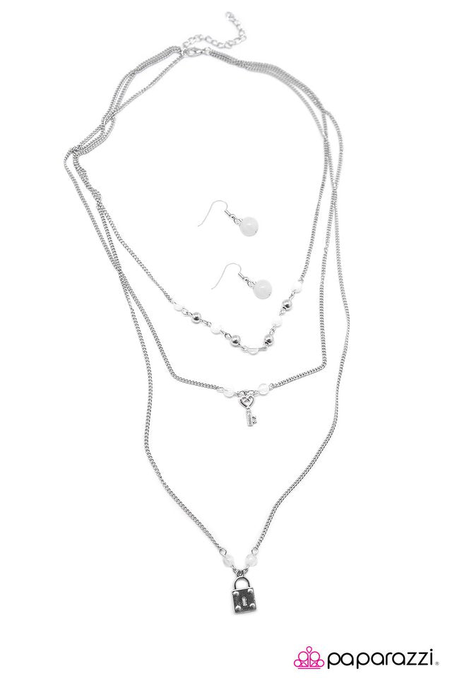 Paparazzi ♥ Our Little Secret - White ♥ Necklace