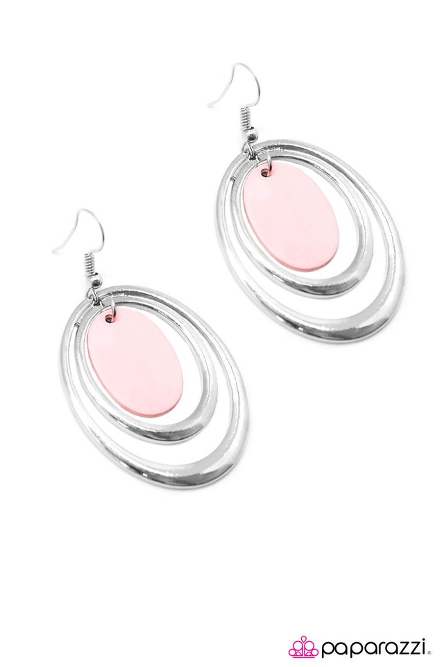 Paparazzi ♥ Poolside - Pink ♥ Earrings