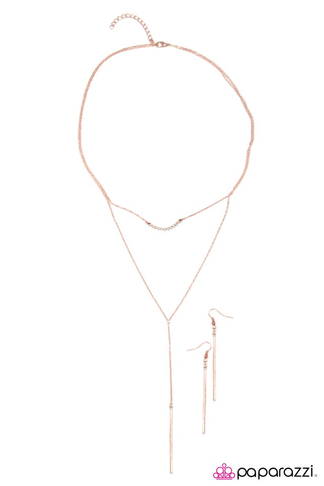 Paparazzi ♥ Save The Drama For Your Mama - Rose Gold ♥ Necklace