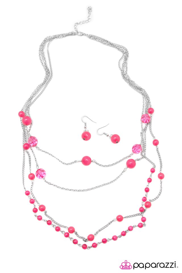 Paparazzi ♥ Imperfect Imperfections - Pink ♥ Necklace