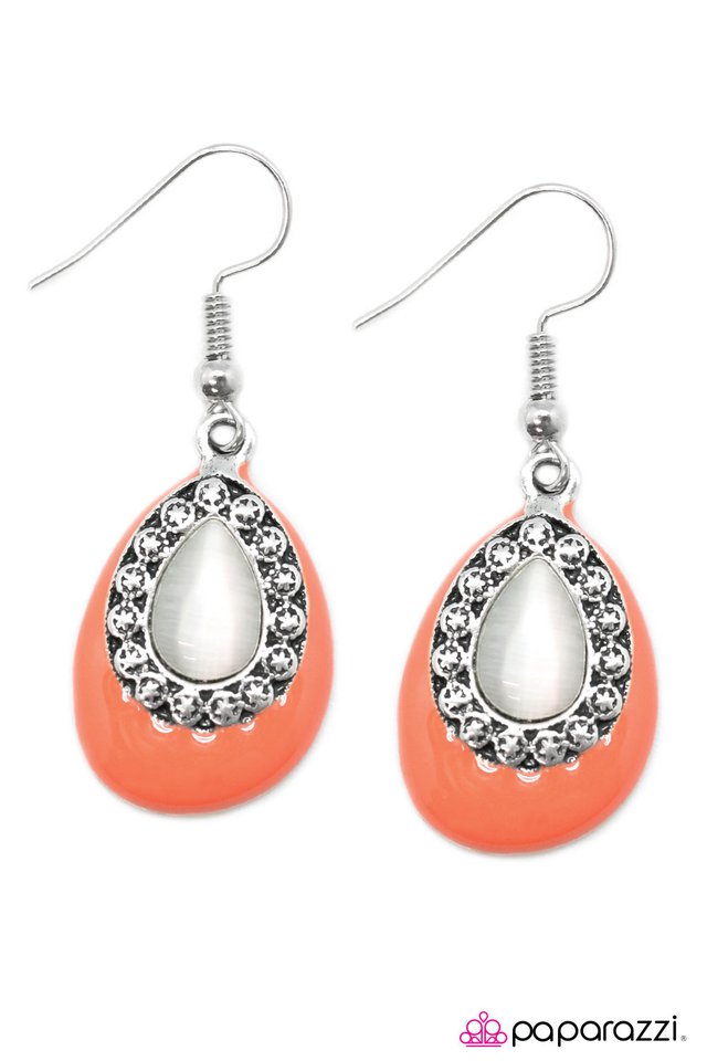 Paparazzi ♥ Just DEW It! - Orange ♥ Earrings