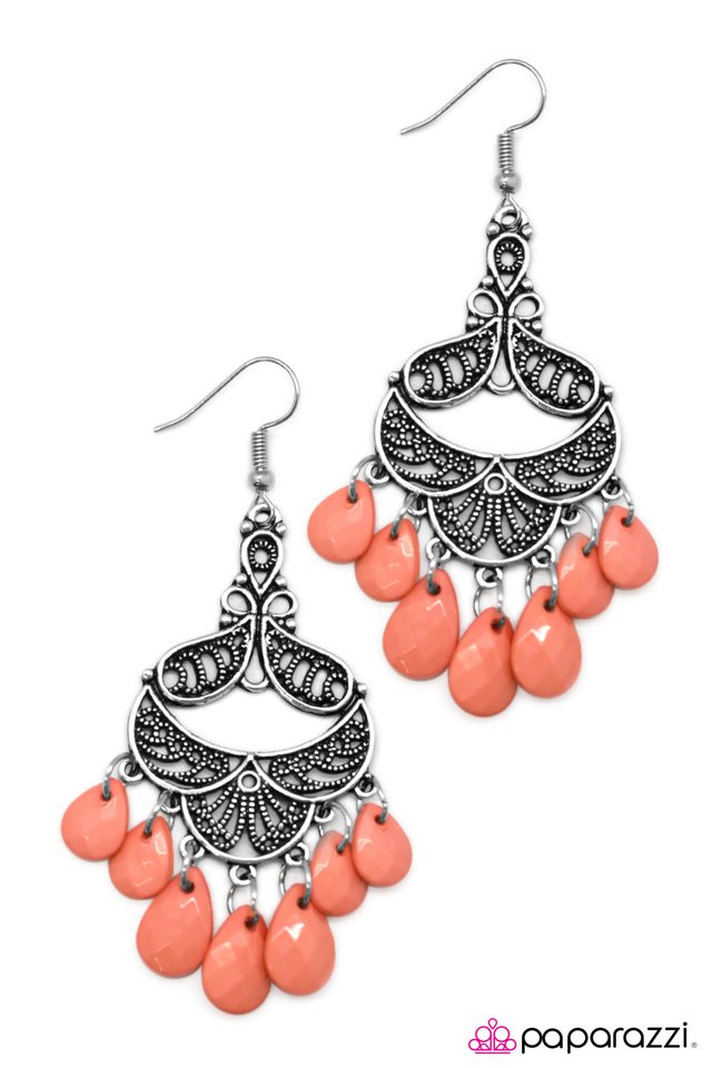 Paparazzi ♥ Flamenco Flavor - Orange ♥ Earrings