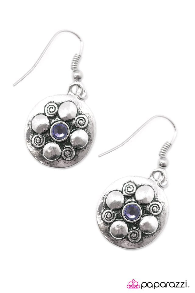 Paparazzi ♥ Bright and Brilliant - Purple ♥ Earrings