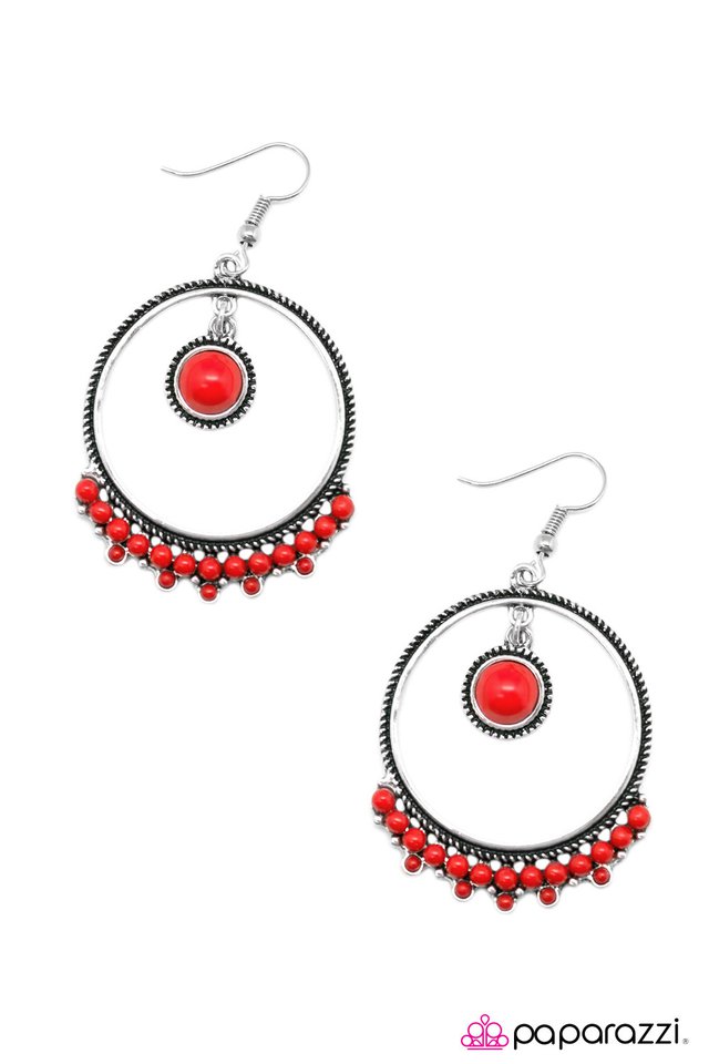 Paparazzi ♥ Dance Party - Red ♥ Earrings