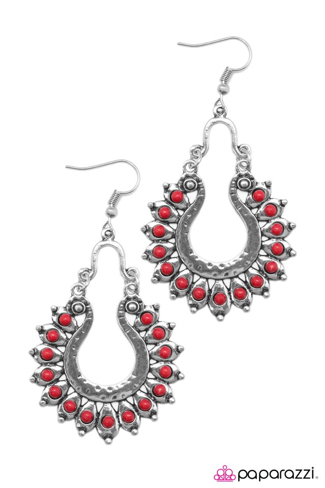 Paparazzi ♥ The Old West - Red ♥ Earrings