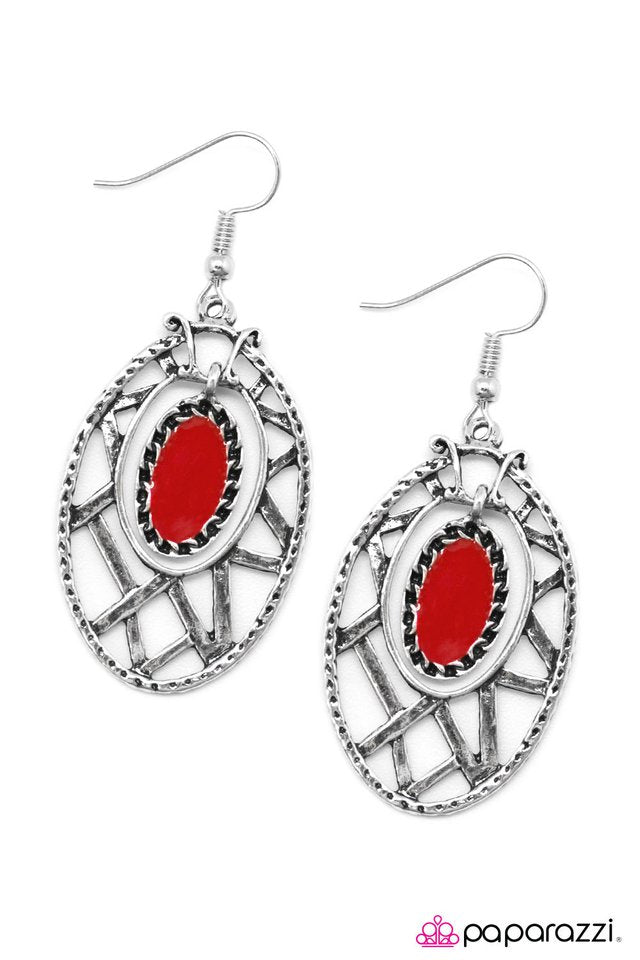 Paparazzi ♥ A Smash Hit - Red ♥ Earrings