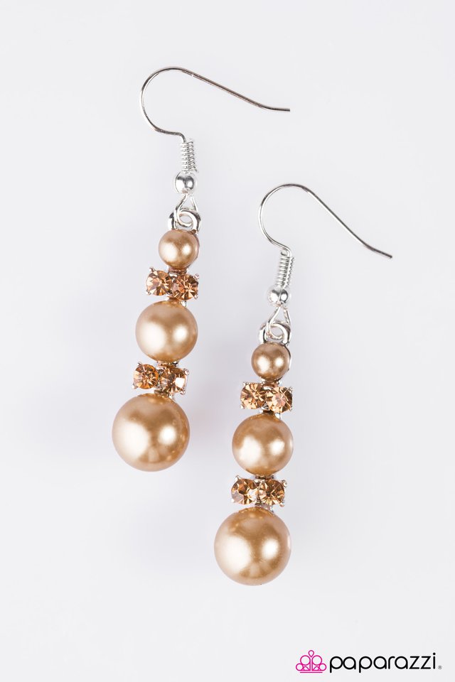 Paparazzi ♥ Reception Dinner - Brown ♥ Earrings