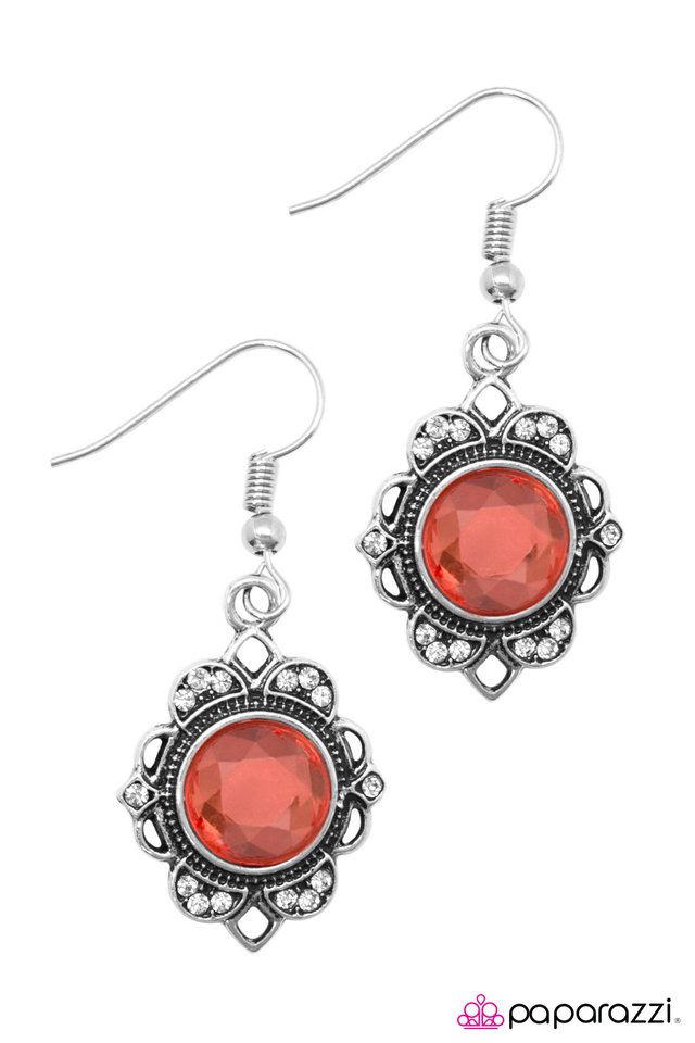 Paparazzi ♥ To BEAM Or Not To BEAM - Orange ♥ Earrings