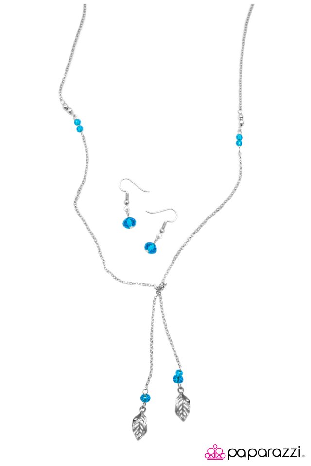 Paparazzi ♥ LEAF It Be! - Blue ♥ Necklace