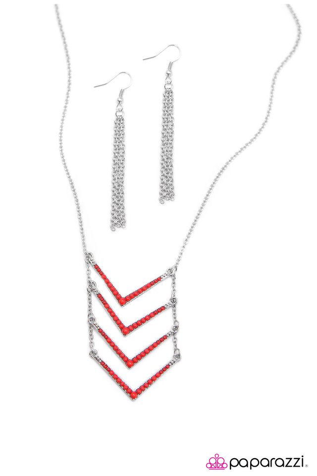 Paparazzi ♥ Make Your Point - Red ♥ Necklace