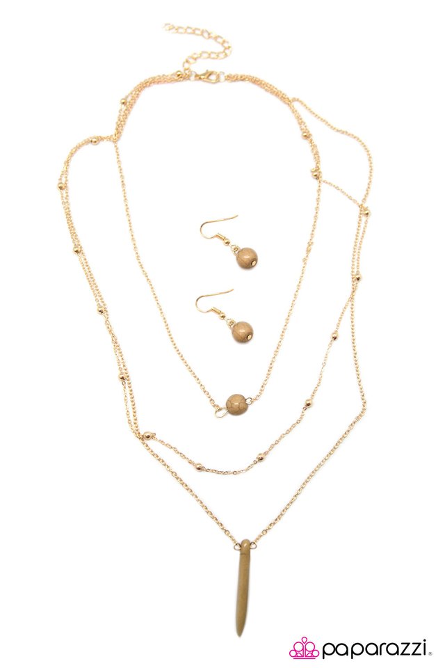 Paparazzi ♥ The Quest For Fire - Brown ♥ Necklace