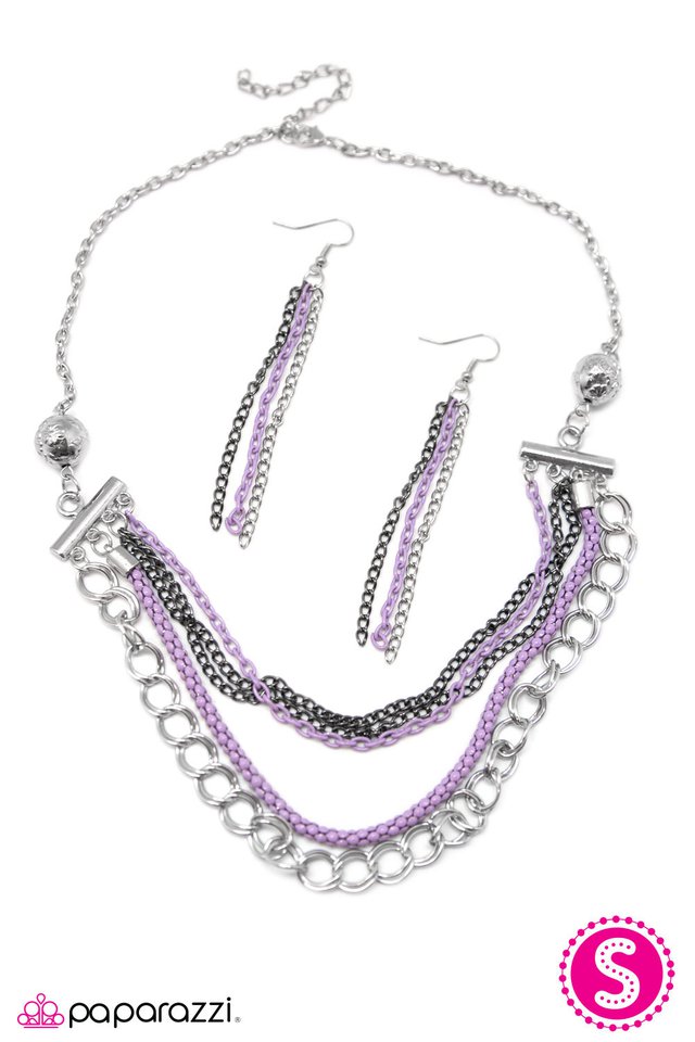 Paparazzi ♥ Bar None - Purple ♥ Necklace