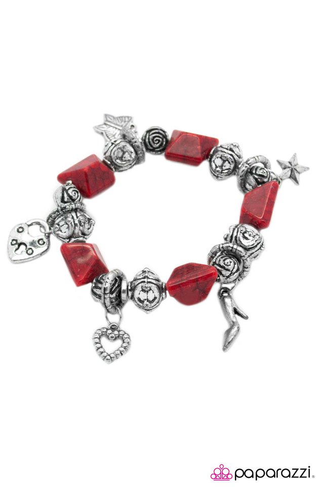 Paparazzi ♥ Charming Cosmopolitan - Red ♥ Bracelet