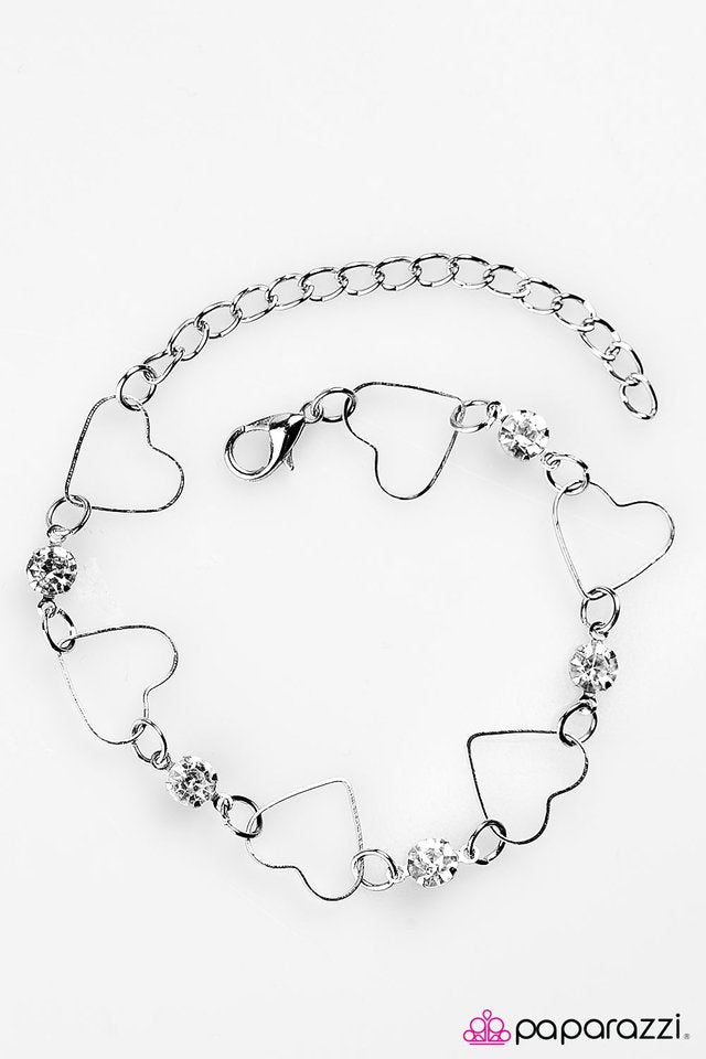 Paparazzi ♥ Lovers Lane - White ♥ Bracelet