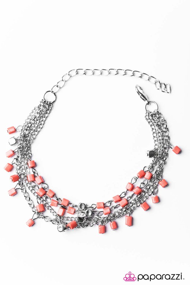 Paparazzi ♥ Block Beats - Orange ♥ Bracelet