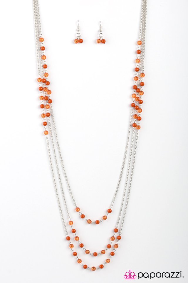 Paparazzi ♥ Color My World - Orange ♥ Necklace